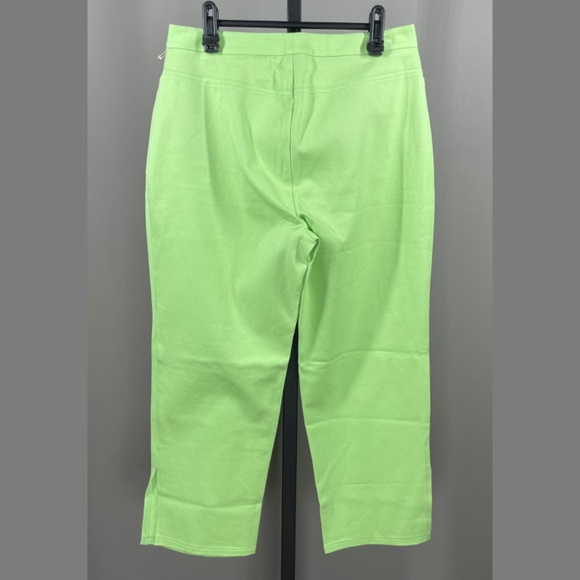 NEW Nordstrom Pants Womens 4 green cotton straight leg designer casual colorful - Picture 8 of 10
